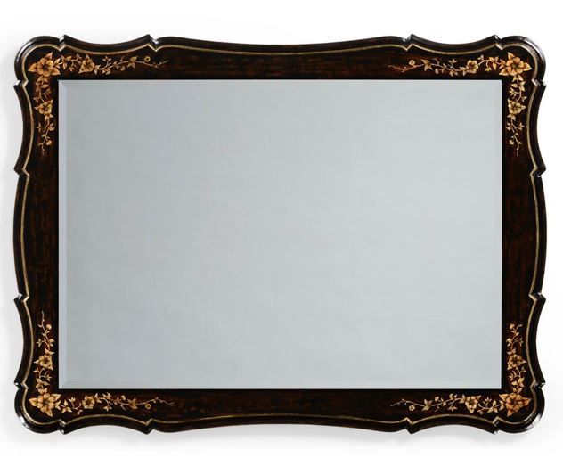 Black & Gilded Floral Mirror