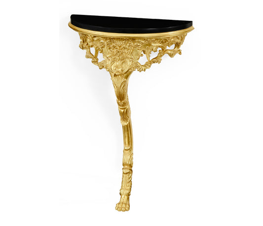 Carved & Gilded Bracket Console