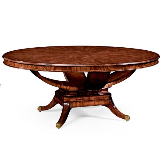 Biedermeier Style Mahogany Oval Dining Table