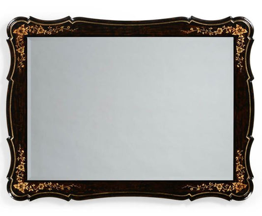 Black & Gilded Floral Mirror