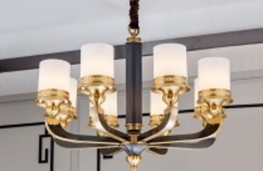 Brass & Glass Chandelier