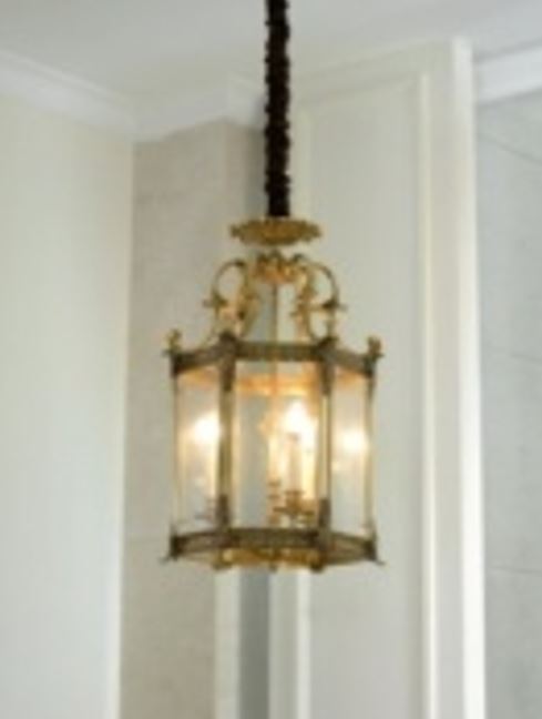 Brass & Glass Pendant Lamp (Small)