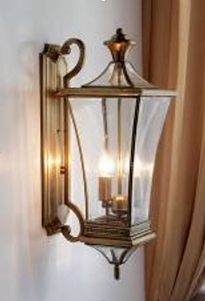 Brass & Glass Wall Lamp