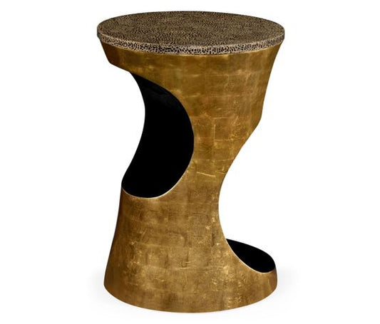 Emperor Gold Round Cut-Out Lamp Table