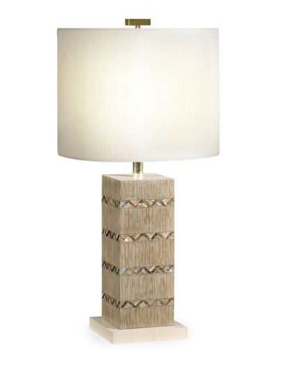 Herringbone Shell Inlaid Lamp